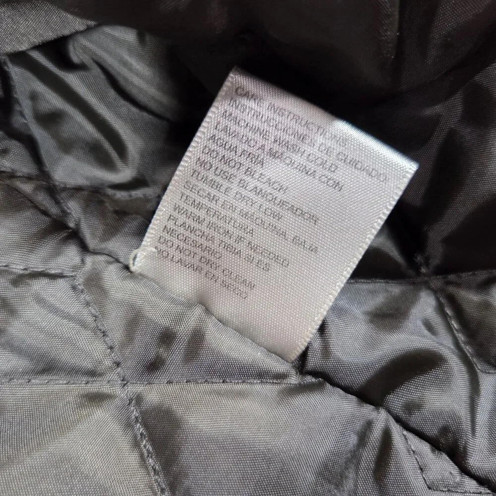 Buckle BKE Jacket Mens Small Brown Antique Washed Bomber Quilt Lined Coat